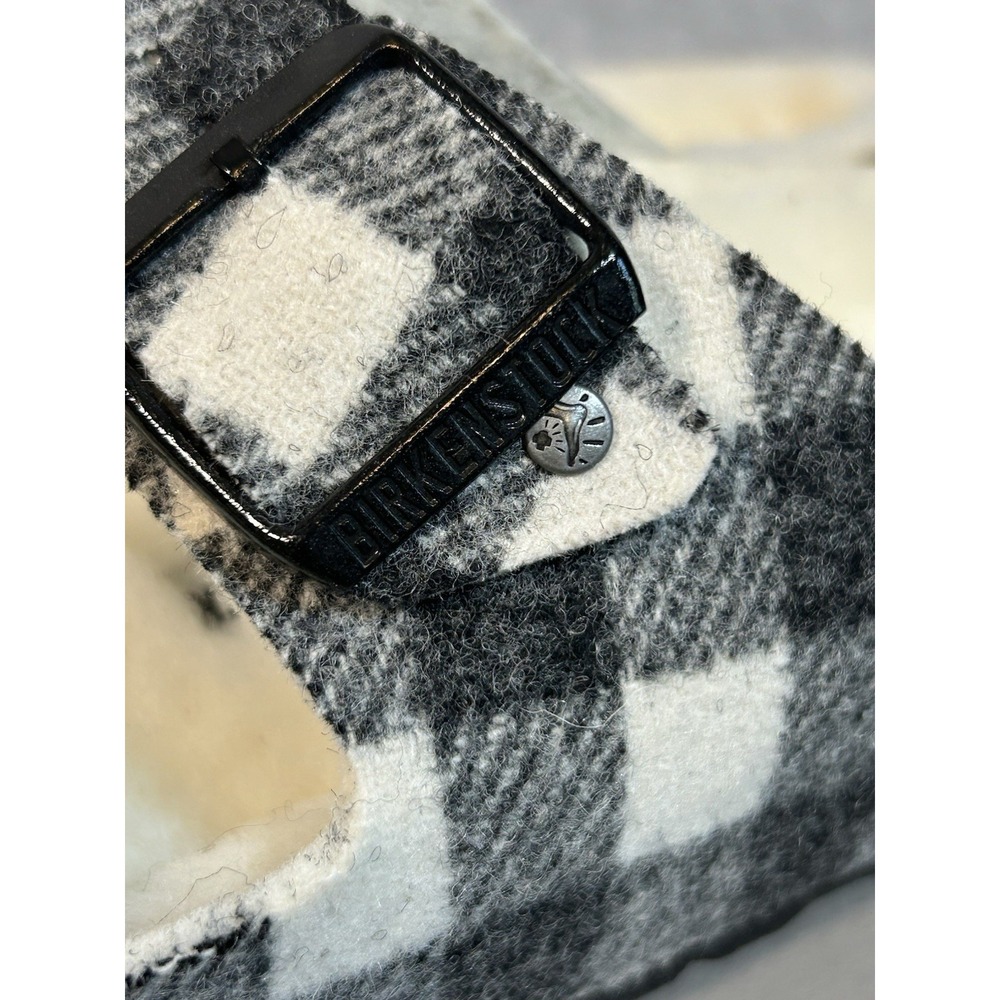Birkenstock Womens Arizona Rivet Plaid Black/White Sandals US Ladies 11 Mens 9 N - Picture 6 of 9
